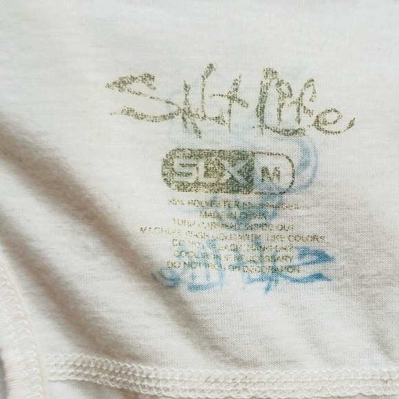 #91 SALT LIFE ~ Women’s White Tank Top with Signature Blue Sun Graphic Design - Picture 3 of 10